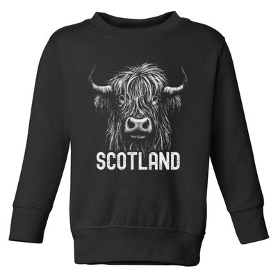 Scottish Highland Cow Scotland Trip Toddler Sweatshirt