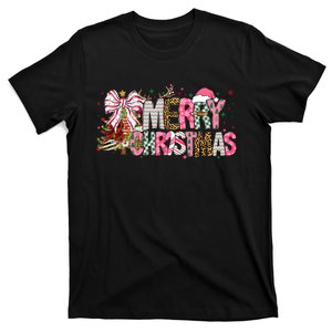 Santa Hat Christmas Tree Lights Funny Xmas Family Holiday T-Shirt