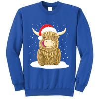 Scottish Highland Cow Christmas Snow Gift Sweatshirt