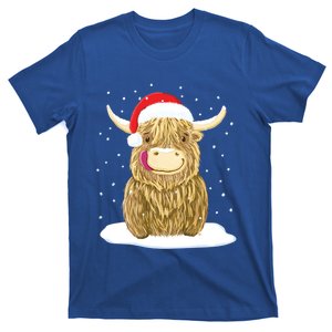 Scottish Highland Cow Christmas Snow Gift T-Shirt