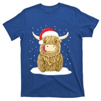 Scottish Highland Cow Christmas Snow Gift T-Shirt