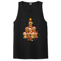 Scottish Highland Cow Christmas Tree Funny PosiCharge Competitor Tank