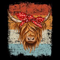 Scottish Highland Cow Cattle Hairy Cow Flowers Woman Cooling Performance Crew T-Shirt