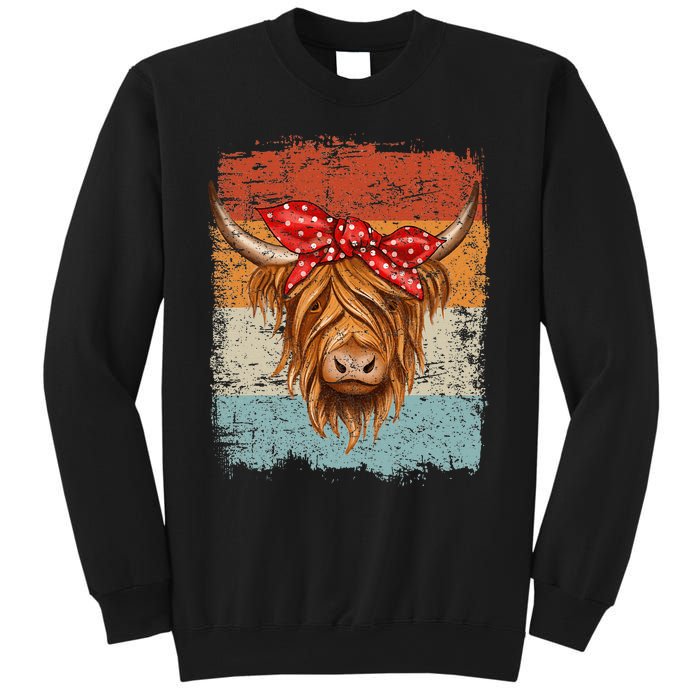 Scottish Highland Cow Cattle Hairy Cow Flowers Woman Sweatshirt