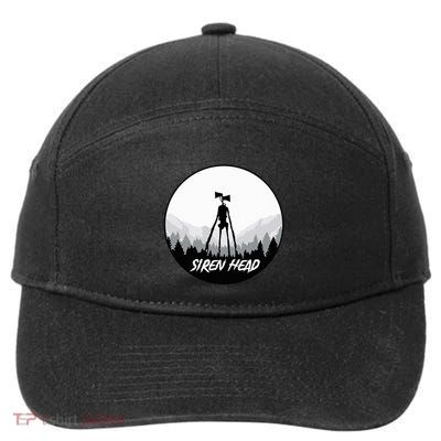 Siren Head Creepypasta Horror Sweet Or Treat 7-Panel Snapback Hat