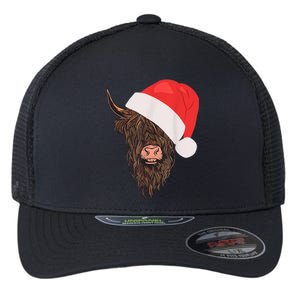 Scottish Highland Cattle Hairy Cow Farmer Christmas Hat Flexfit Unipanel Trucker Cap