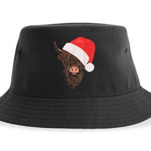 Scottish Highland Cattle Hairy Cow Farmer Christmas Hat Sustainable Bucket Hat