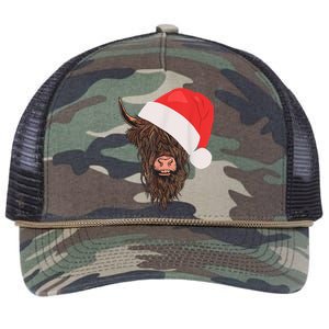 Scottish Highland Cattle Hairy Cow Farmer Christmas Hat Retro Rope Trucker Hat Cap