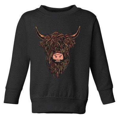 Scottish Highland Cattle Hairy Cow Breeders Farmer Farm Gift Toddler Sweatshirt
