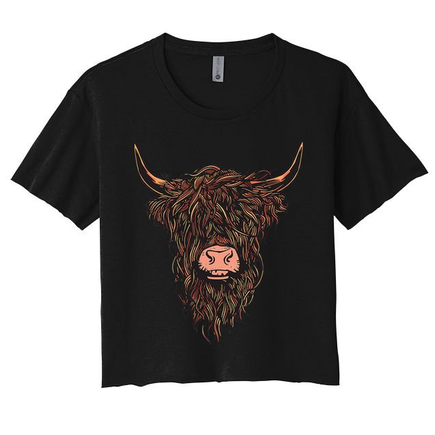 Scottish Highland Cattle Hairy Cow Breeders Farmer Farm Gift Crop Top