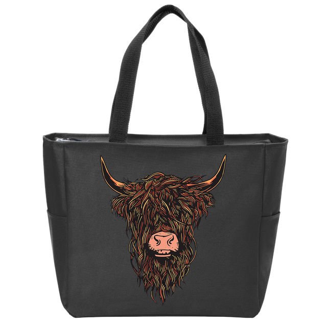 Scottish Highland Cattle Hairy Cow Breeders Farmer Farm Gift Zip Tote Bag