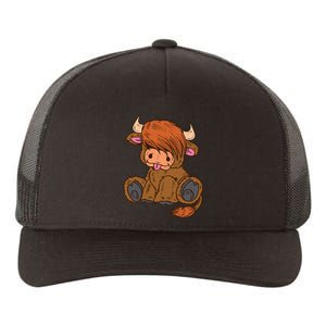 Scottish Highland Cow Lover Cute Cow Highland Cow Yupoong Adult 5-Panel Trucker Hat