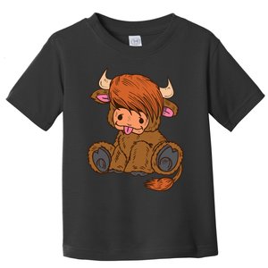 Scottish Highland Cow Lover Cute Cow Highland Cow Toddler T-Shirt