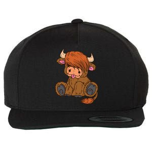 Scottish Highland Cow Lover Cute Cow Highland Cow Wool Snapback Cap