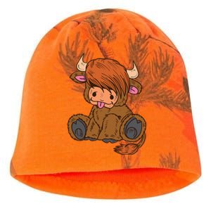 Scottish Highland Cow Lover Cute Cow Highland Cow Kati - Camo Knit Beanie