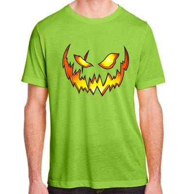 Scary Halloween Costume Pumpkin Face Jack O Lantern Adult ChromaSoft Performance T-Shirt