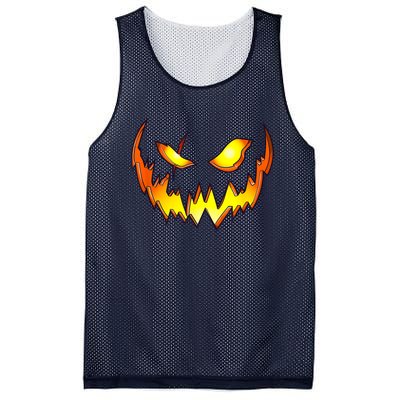 Scary Halloween Costume Pumpkin Face Jack O Lantern Mesh Reversible Basketball Jersey Tank