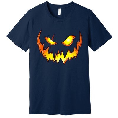 Scary Halloween Costume Pumpkin Face Jack O Lantern Premium T-Shirt