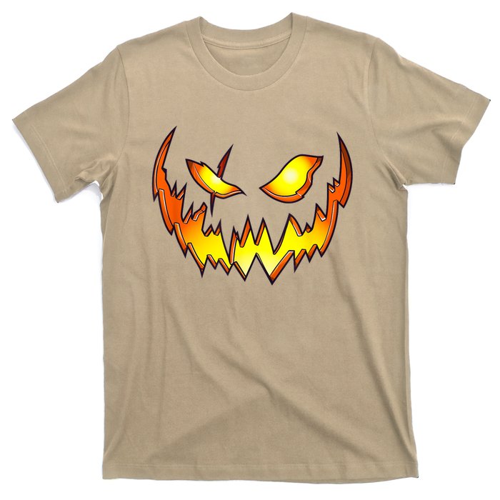 Scary Halloween Costume Pumpkin Face Jack O Lantern T-Shirt