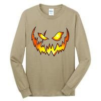 Scary Halloween Costume Pumpkin Face Jack O Lantern Tall Long Sleeve T-Shirt