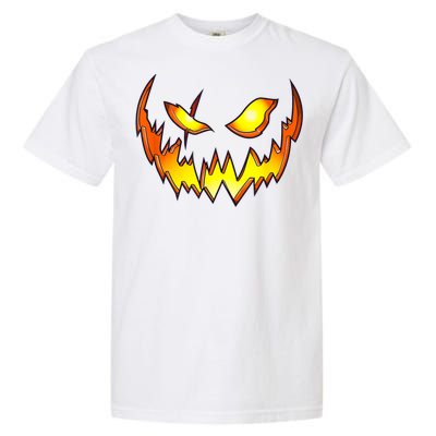 Scary Halloween Costume Pumpkin Face Jack O Lantern Garment-Dyed Heavyweight T-Shirt