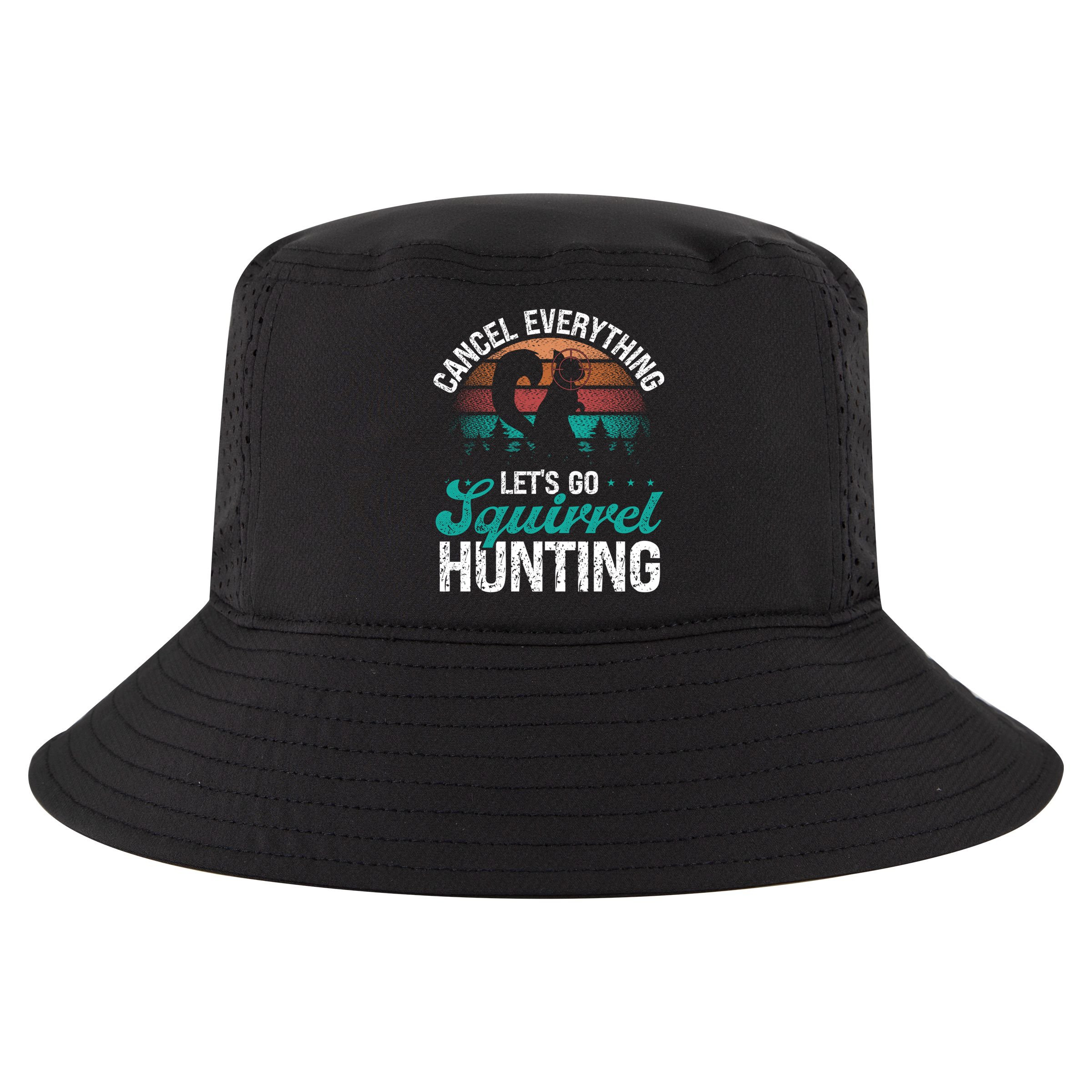 Squirrel Hunter Cancel Everything Vintage Squirrel Hunting Gift Cool Comfort Performance Bucket Hat
