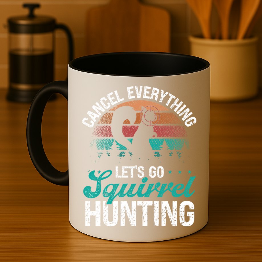 Squirrel Hunter Cancel Everything Vintage Squirrel Hunting Gift Mug