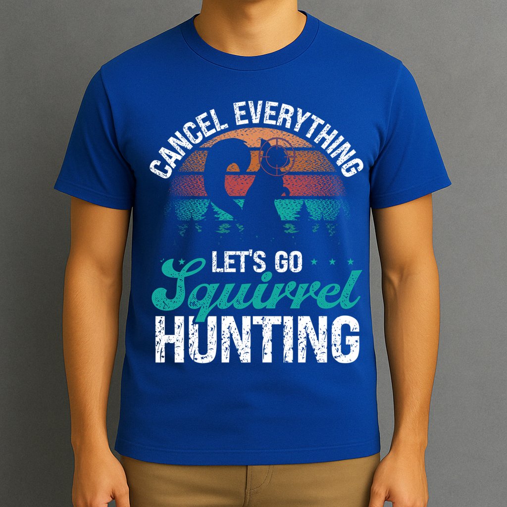 Squirrel Hunter Cancel Everything Vintage Squirrel Hunting Gift T-Shirt