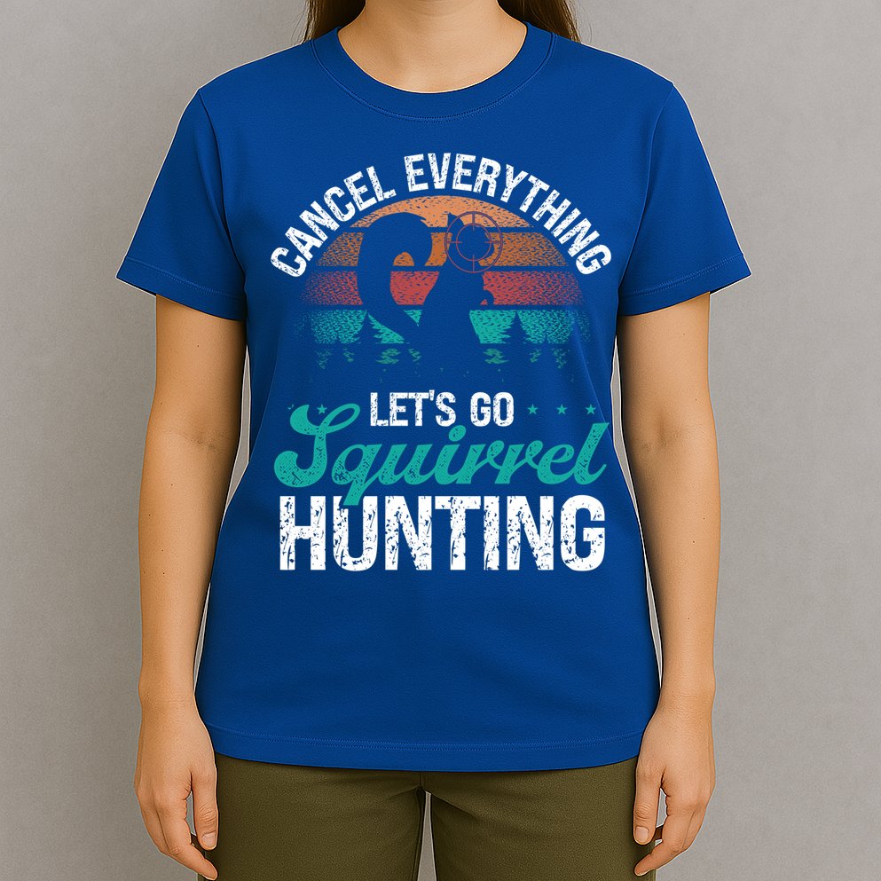 Squirrel Hunter Cancel Everything Vintage Squirrel Hunting Gift T-Shirt