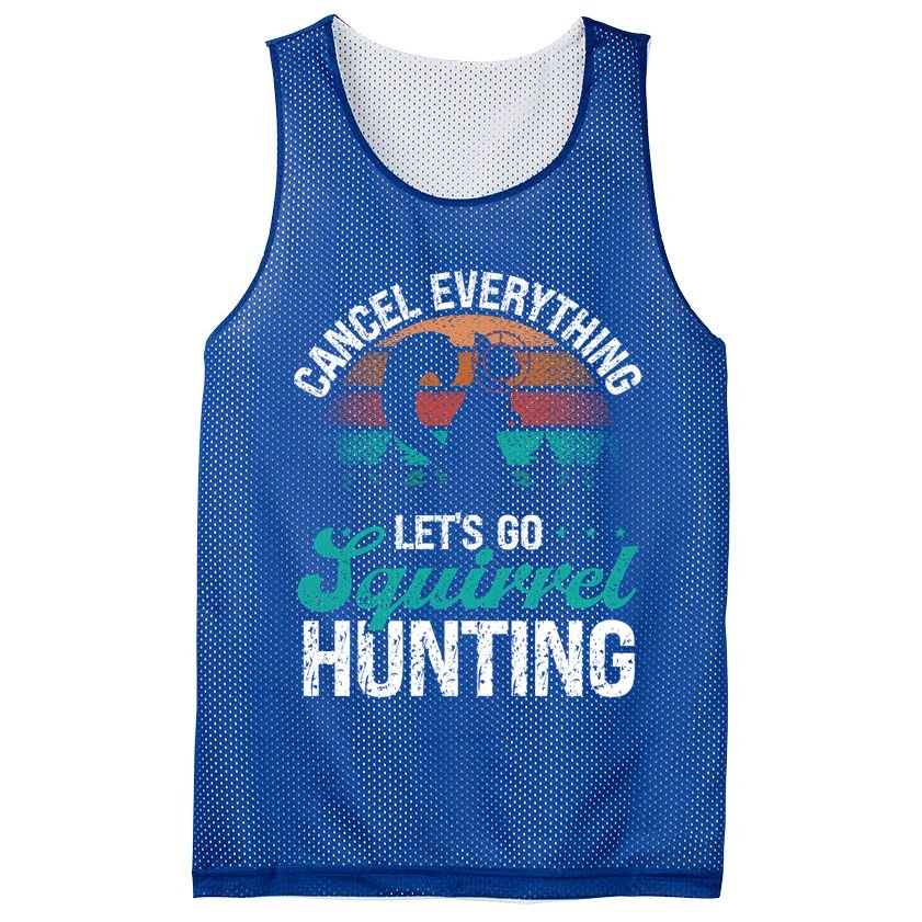 Squirrel Hunter Cancel Everything Vintage Squirrel Hunting Gift Mesh Reversible Basketball Jersey Tank