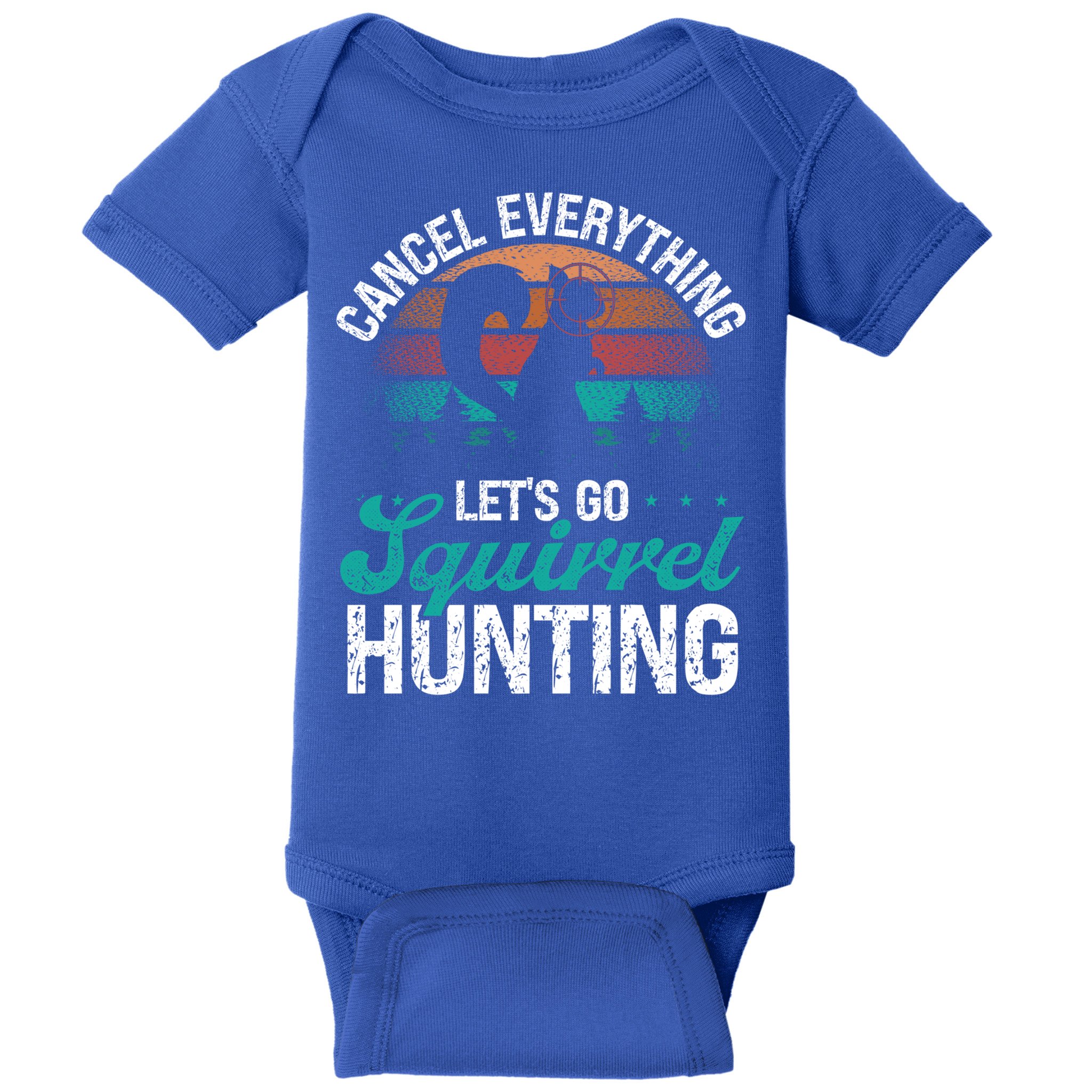 Squirrel Hunter Cancel Everything Vintage Squirrel Hunting Gift Baby Bodysuit