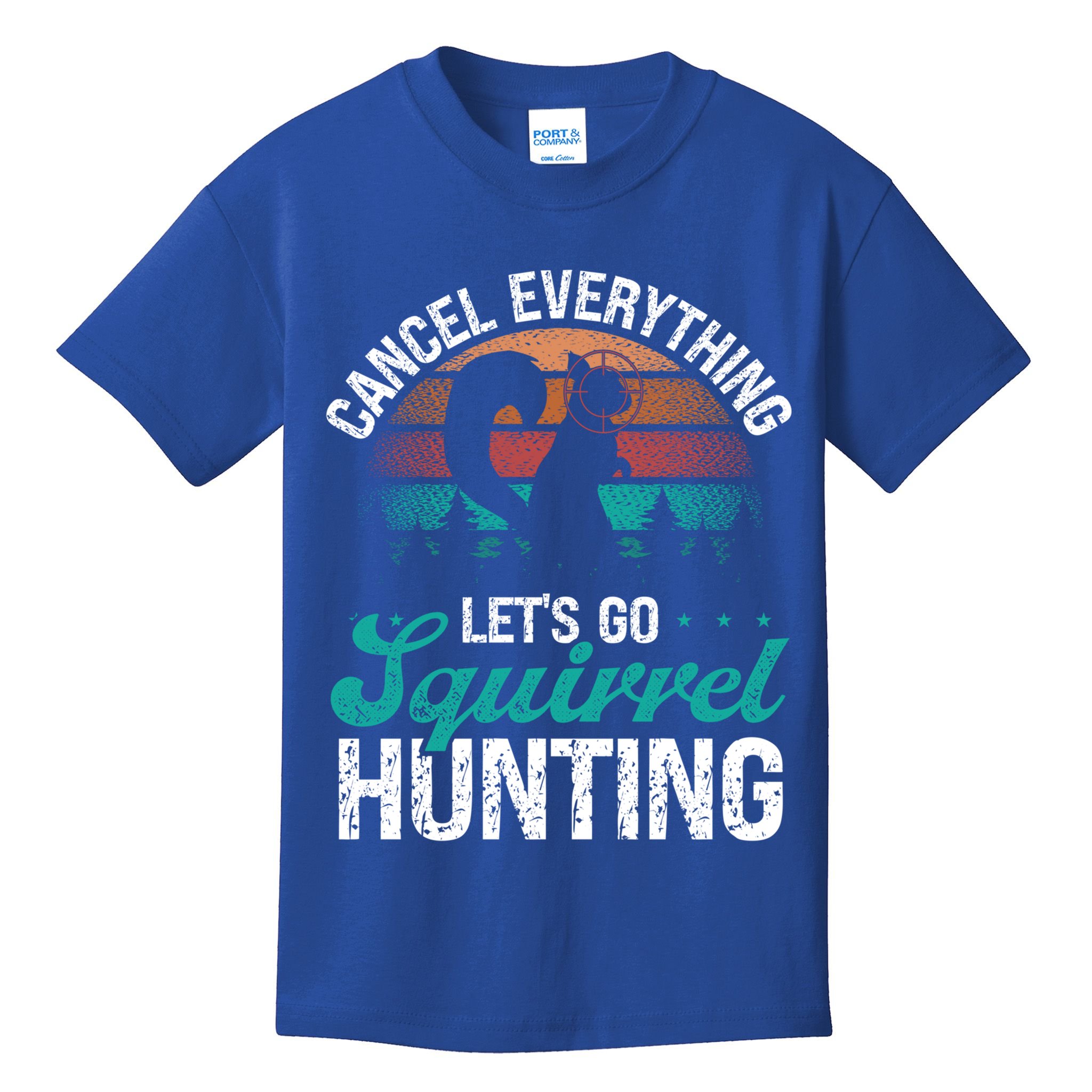 Squirrel Hunter Cancel Everything Vintage Squirrel Hunting Gift Kids T-Shirt
