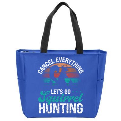 Squirrel Hunter Cancel Everything Vintage Squirrel Hunting Gift Zip Tote Bag