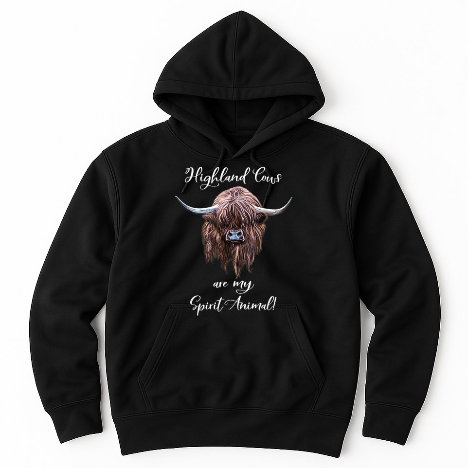 Scottish Highland Cow Spirit Animal Hoodie