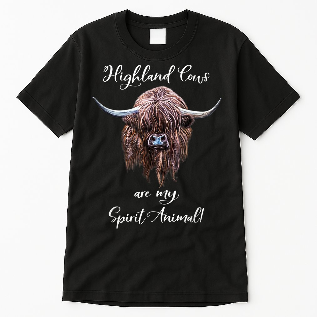 Scottish Highland Cow Spirit Animal Tall T-Shirt