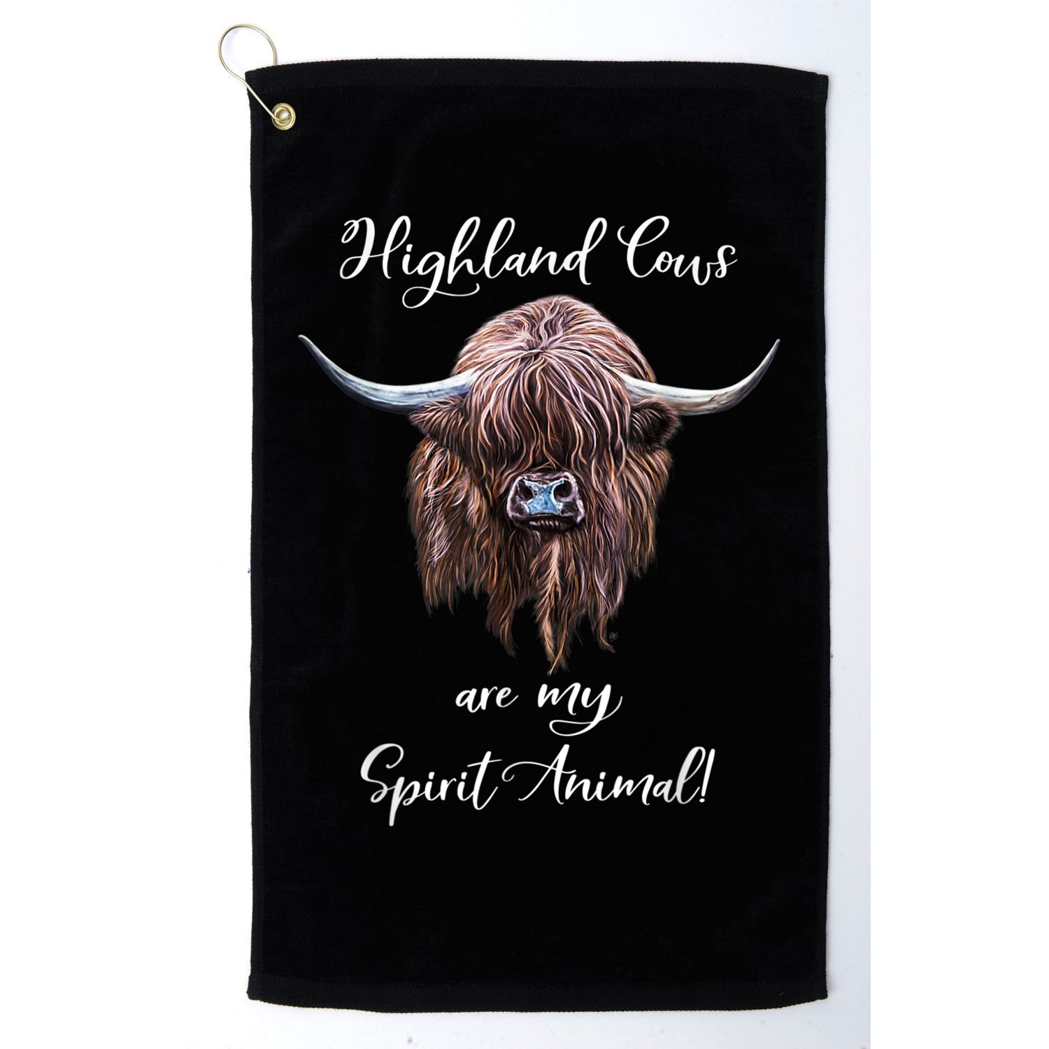Scottish Highland Cow Spirit Animal Golf Towel