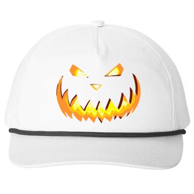 Scary Halloween Cute Gift Evil Grin Pumpkin Smile JackOLantern Cool Gift Snapback Five-Panel Rope Hat