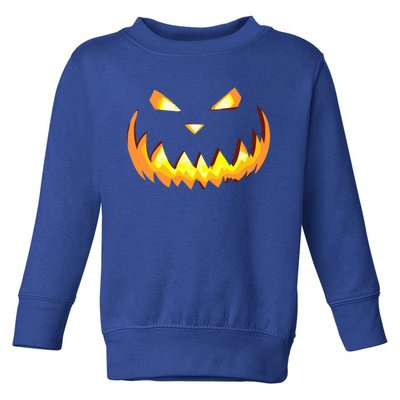 Scary Halloween Cute Gift Evil Grin Pumpkin Smile JackOLantern Cool Gift Toddler Sweatshirt