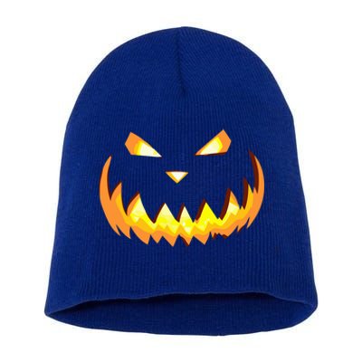 Scary Halloween Cute Gift Evil Grin Pumpkin Smile JackOLantern Cool Gift Short Acrylic Beanie