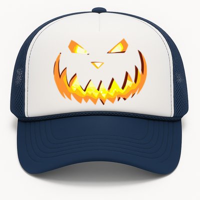 Scary Halloween Cute Gift Evil Grin Pumpkin Smile JackOLantern Cool Gift Trucker Hat