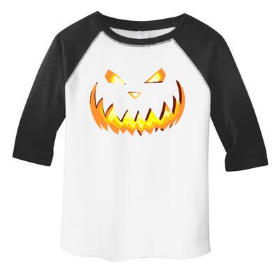 Scary Halloween Cute Gift Evil Grin Pumpkin Smile JackOLantern Cool Gift Toddler Fine Jersey T-Shirt