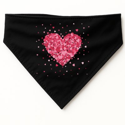 Scattered Heart Cute Valentines Day Gift USA-Made Doggie Bandana