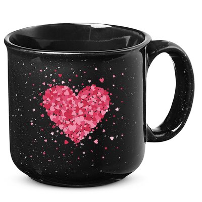 Scattered Heart Cute Valentines Day Gift 15oz Campfire Ceramic Mug