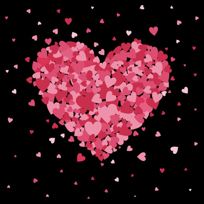 Scattered Heart Cute Valentines Day Gift Drawstring Bag