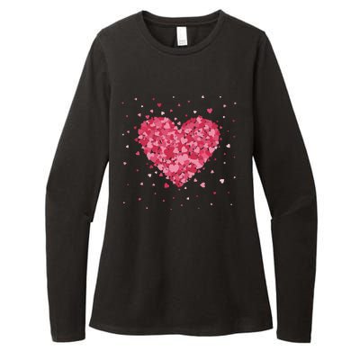 Scattered Heart Cute Valentines Day Gift Womens CVC Long Sleeve Shirt