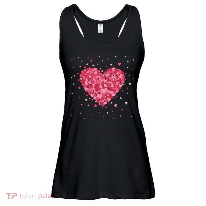 Scattered Heart Cute Valentines Day Gift Ladies Essential Flowy Tank