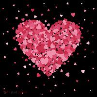 Scattered Heart Cute Valentines Day Gift Ladies Essential Flowy Tank