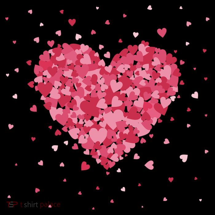 Scattered Heart Cute Valentines Day Gift Ladies Essential Flowy Tank
