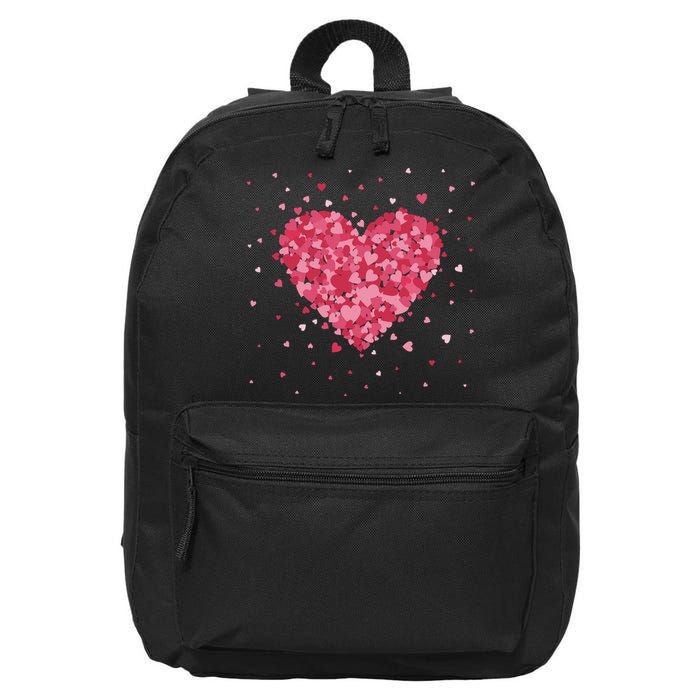 Scattered Heart Cute Valentines Day Gift 16 in Basic Backpack