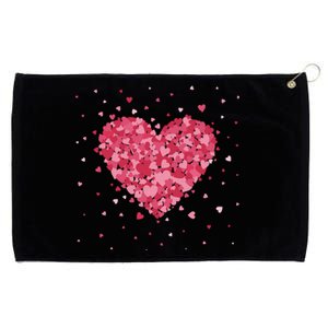 Scattered Heart Cute Valentines Day Gift Grommeted Golf Towel